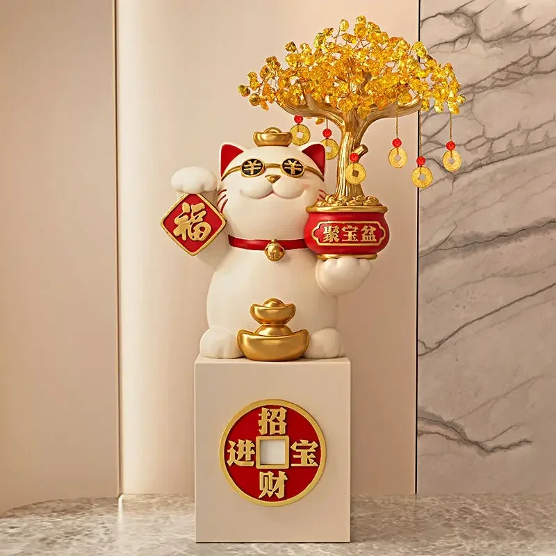 Zhaocai Jinbao Zhaocai Cat Large Landing Decoration Shop Entrance Zhaocai Fatai Cat Relocation Opening Gift