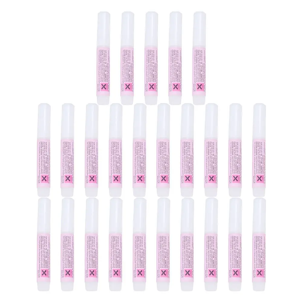 25개 네일 글루 프리미엄 안전 네일아트 접착제 (프렌치팁, 라인스톤, 프레스온 네일, 살롱 매니큐어 글루)