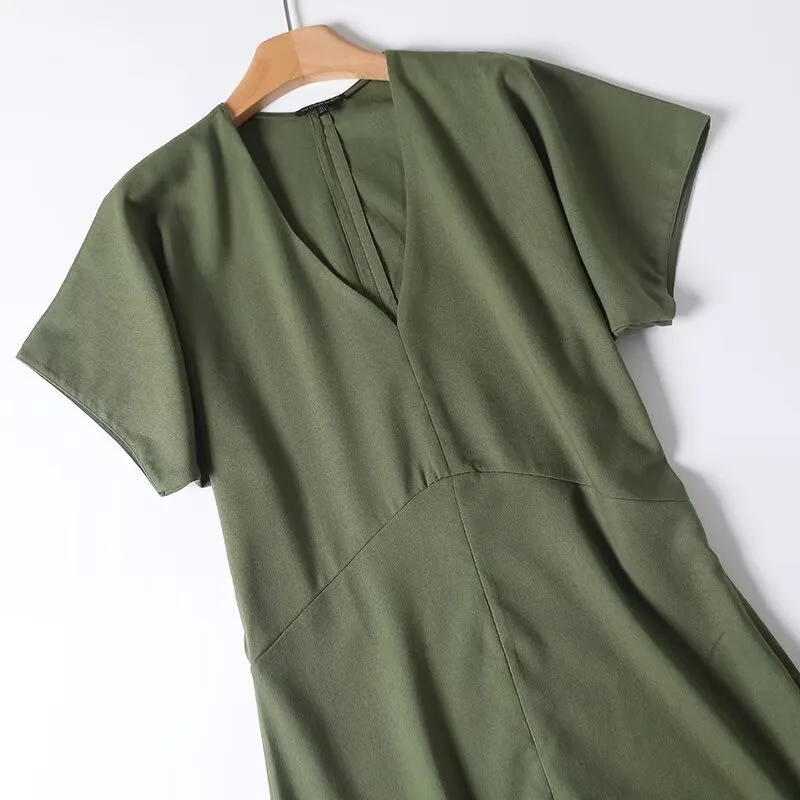   Nowości w sukienkach Damska sukienka letnia Sukienka damska w stylu old money na formalne okazje Trend 2025 Sukienka lniana na studniówkę Elegancka sukienka na przyjęcie Wakacje Kobieta