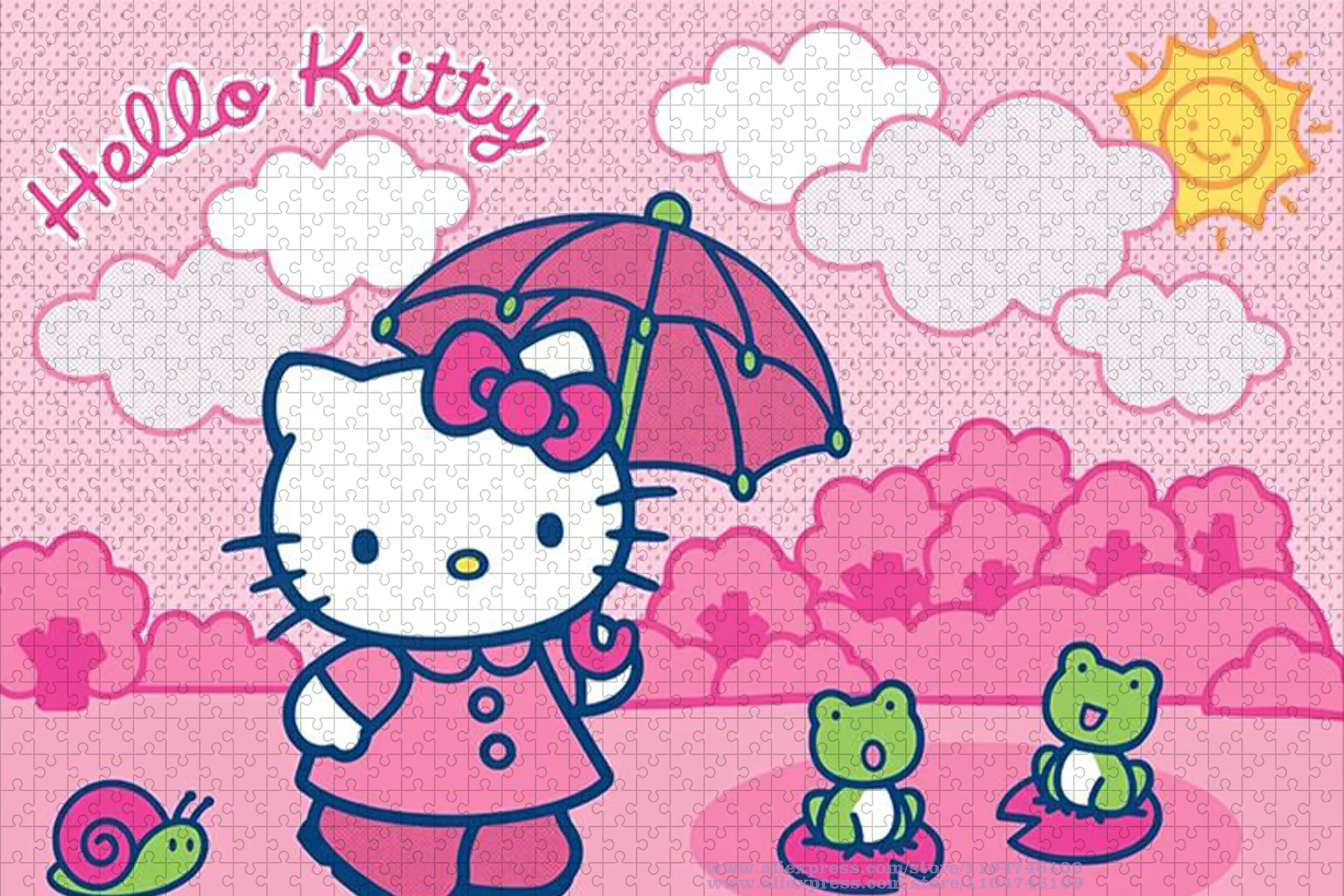 Sanrio Hello Kitty Puzzle Jigsaw Cartoon Anime Puzzles 108/200/300/500/1000/1500Pcs Intelligence Puzzles for Kids & Adults