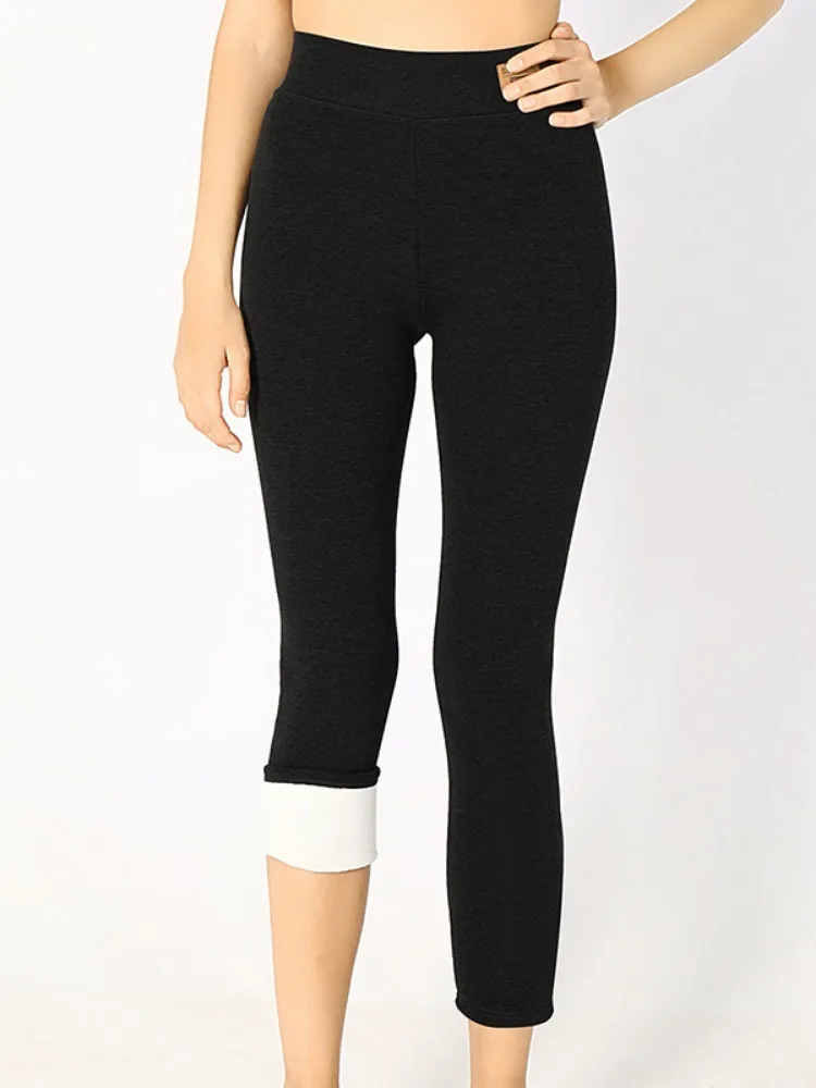 Tossy-mallas ajustadas de punto para mujer, traje de Yoga de cintura alta, pantalones básicos de Fitness de algodón, Leggings informales, invierno,