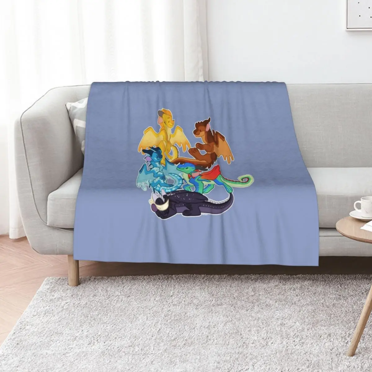 

Dragonets of Destiny - WOF Wings of Fire Throw Blanket Decoratives Plush Sofa Throw Flannels Blankets