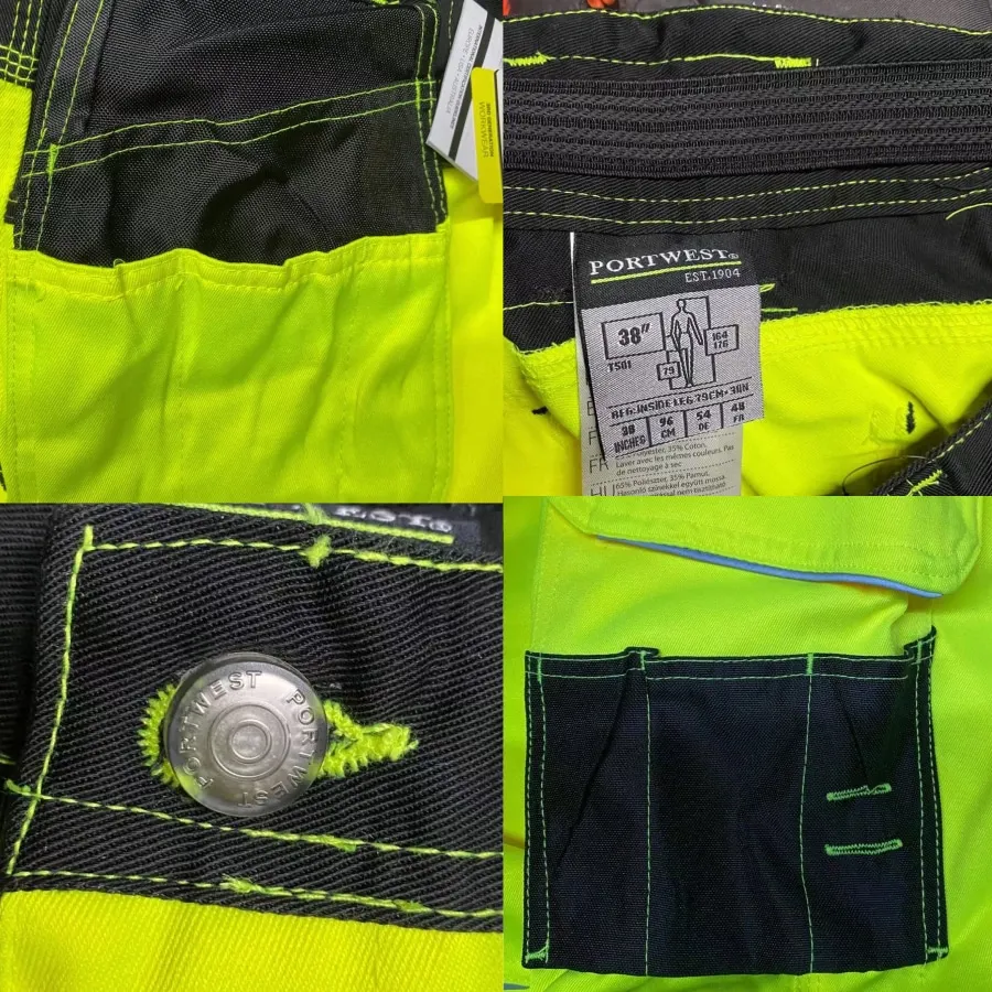 Pantaloni da lavoro per uomo pantaloni da lavoro multifunzionali pantaloni da lavoro con nastri riflettenti abbigliamento da lavoro ad alta