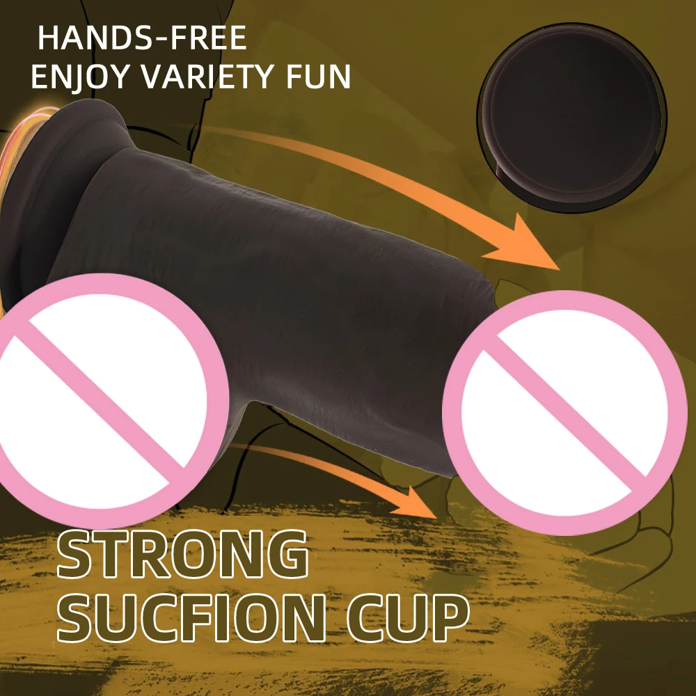 Realistic Veins Soft Huge Dildo for Men And Women Silicone Double Artificial Penis with Suction Cup for Gay Masturbation And Ana