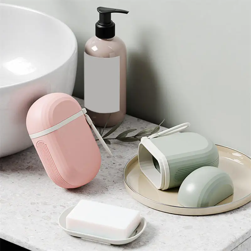 Soap Dish Portable Sealed Waterproof Travel Box Holder Container With Lid Strong Sealing Organizer For Traveling