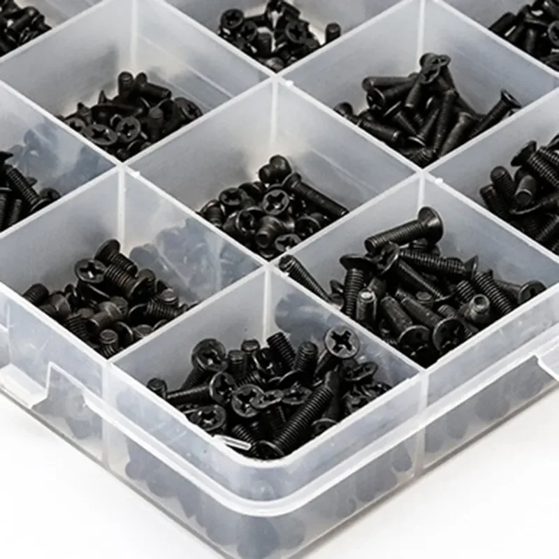 720pcs M1.4-M3 Laptop Screw Kit Flat Head Phillips Countersunk SSD Screws Set for Notebook Computer Repair