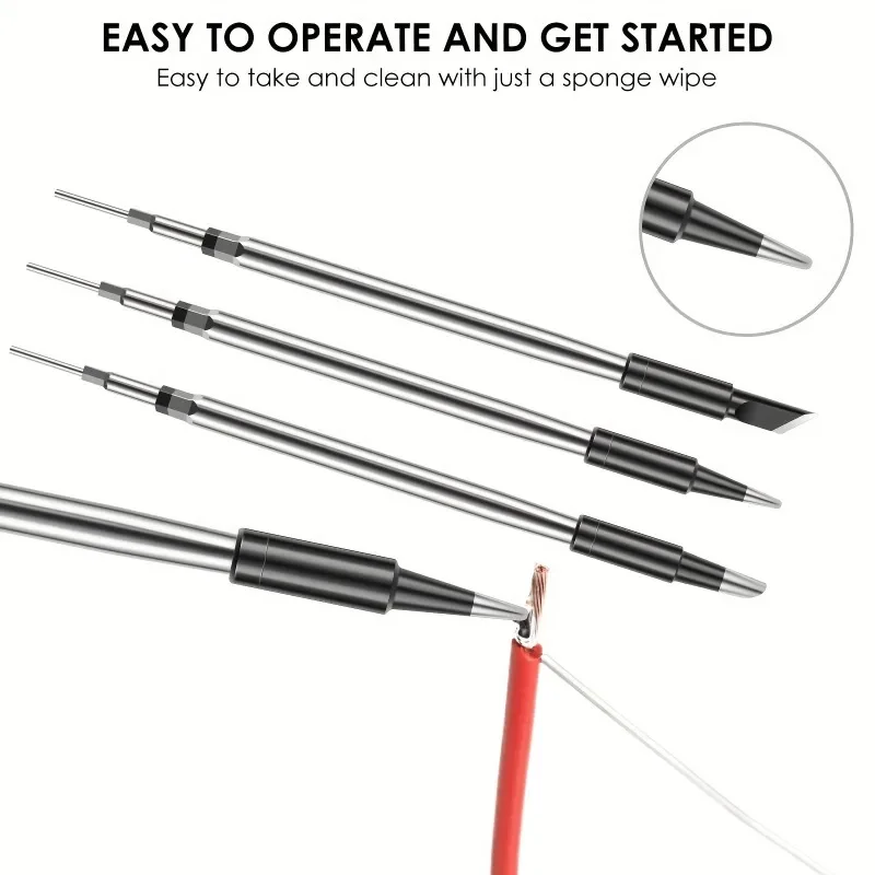 1-3 Stück Lötspitzen Ersatz-Lötspitzen-Set Lötkopf für DIY-Pyrographie Elektrische Reparatur Schweißwerkzeug – Detail 5