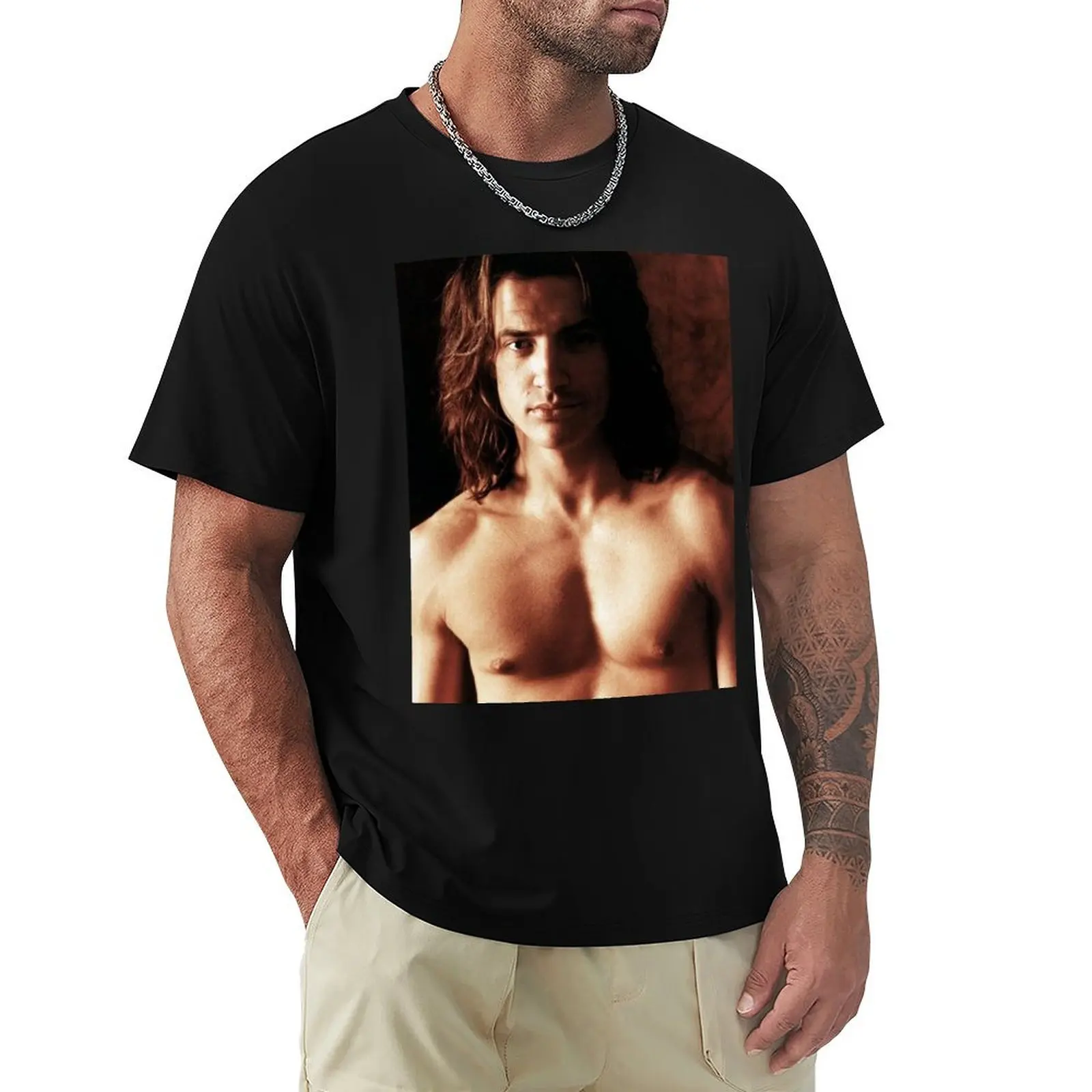 

Hot Brendan Fraser T-Shirt Fitness Training Breathable Tee
