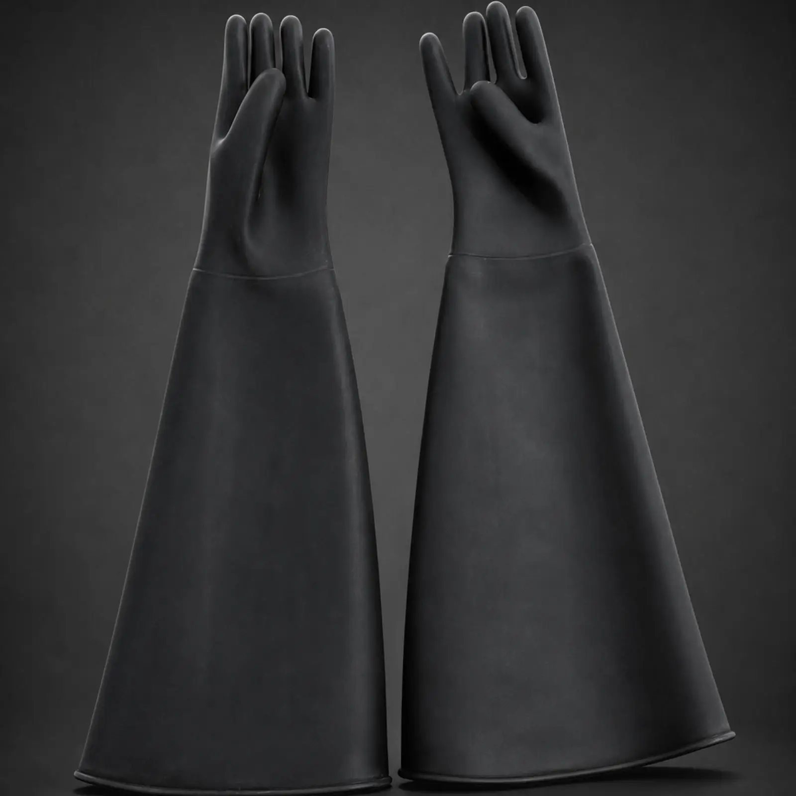 Long Cuff Rubber Work Gloves Anti Slip Sandblasting Gloves Heavy Duty Waterproof Hand Protection for Blasting Equipment Users