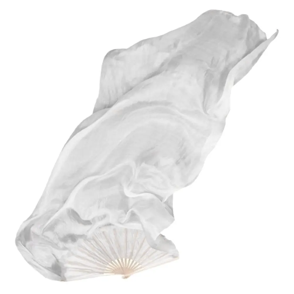 Lange Seide für Tanz, gemischte Farben, leichter Faltfächer, Bühnenaufführung, Square Dance, Bauchtanz-Übung