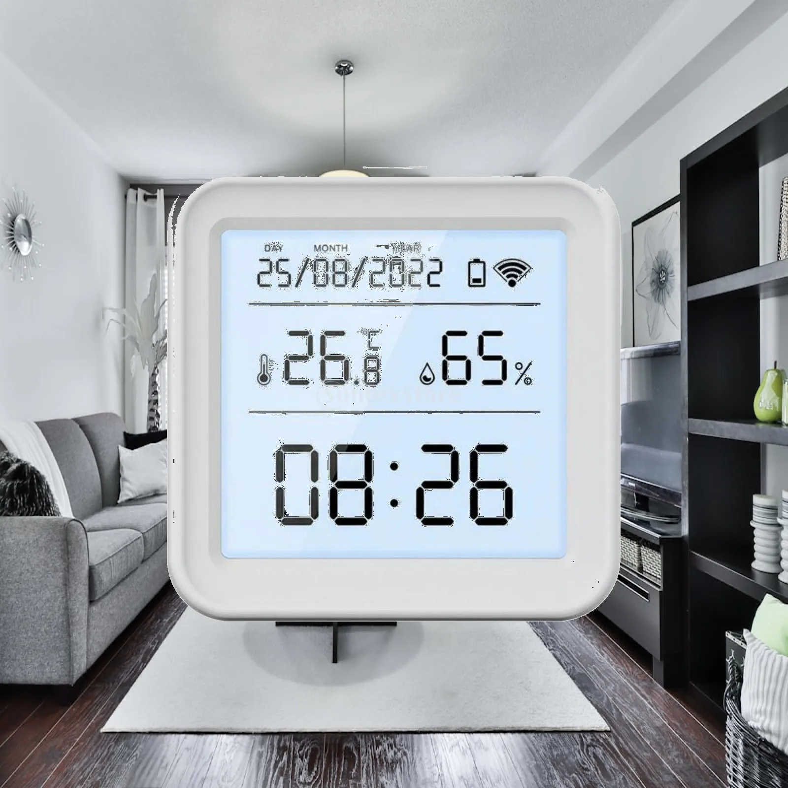 Wireless Temperature Humidity Monitor with IR Blaster for Alexa Voice Control and App Scheduled Climate Scenes