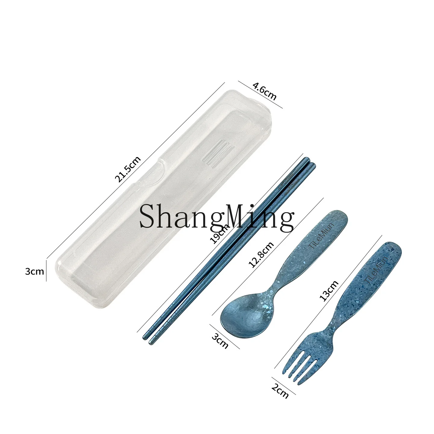 

CL tableware portable outdoor chopsticks spoon student office workers take light luxury one person tableware three-piece set