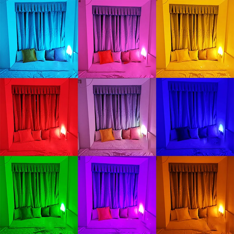 Lámpara LED de iluminación interior para el hogar, luz decorativa de 5W, 10W, 15W, 20W, 30W, E27, verde, rosa, para jardín, césped y paisaje, SMD5730