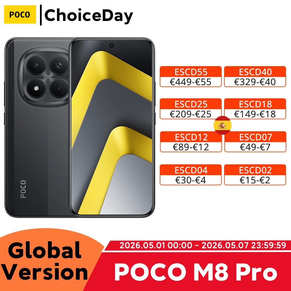 Globalna wersja POCO M8 Pro 5G Snapdragon 7s Gen 4 Smartfon 6,83" Wyświetlacz AMOLED Aparat 50 MP Bateria 6500 mAh Telefon komórkowy Xiaomi