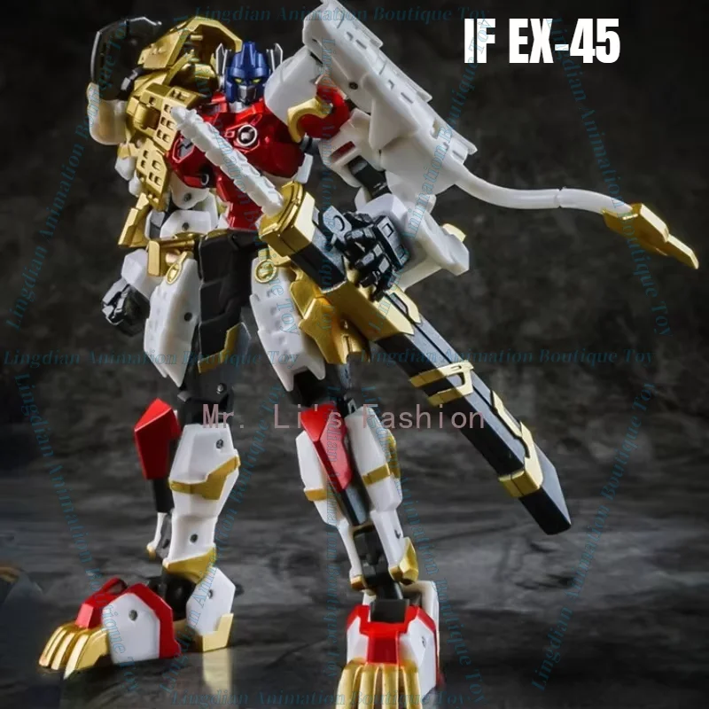 In StockTransformation IronFactory IF EX-45 EX45 EX-45M EX45M Iron Samurai Series Yoroi Shishimaru White Lion Action Figure Toy