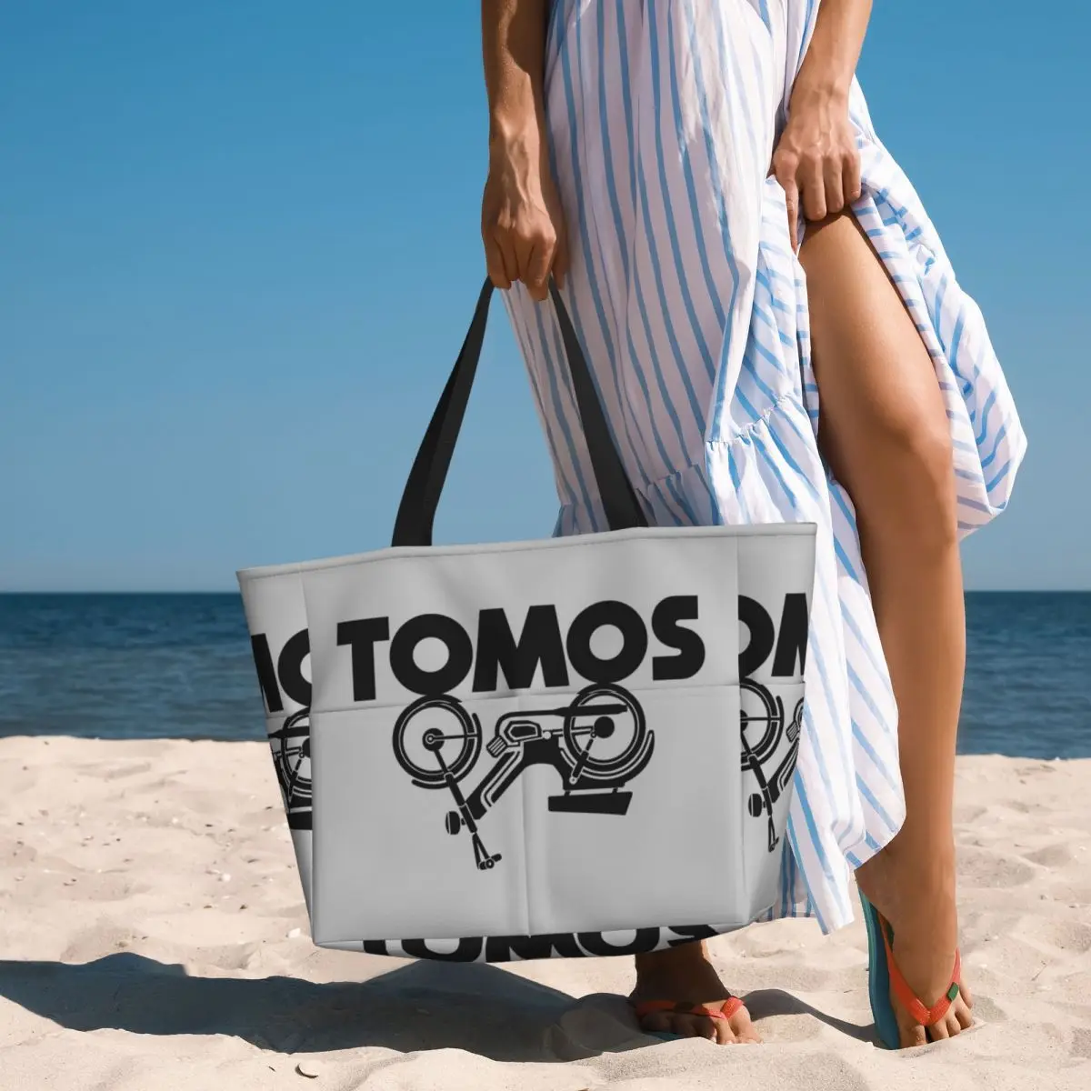Tomos Moped Beach Tote Bag Sport Gym Yoga Duffle Large Tote Bag Women Travel Bag Fitness bag