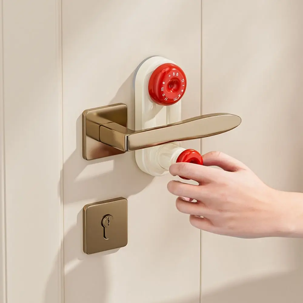 

3-Gear Adjustable Door Safety Lock No Drill Odor-Free Solid Plastic Suction Cup Lock Rounded Smooth Edges Vacuum Suction