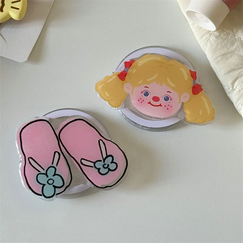Korea Cute Cartoon Summer Girl Magnetic Holder Grip Tok Griptok Phone Stand Holder Support for IPhone for Pad Magsafe Smart Tok