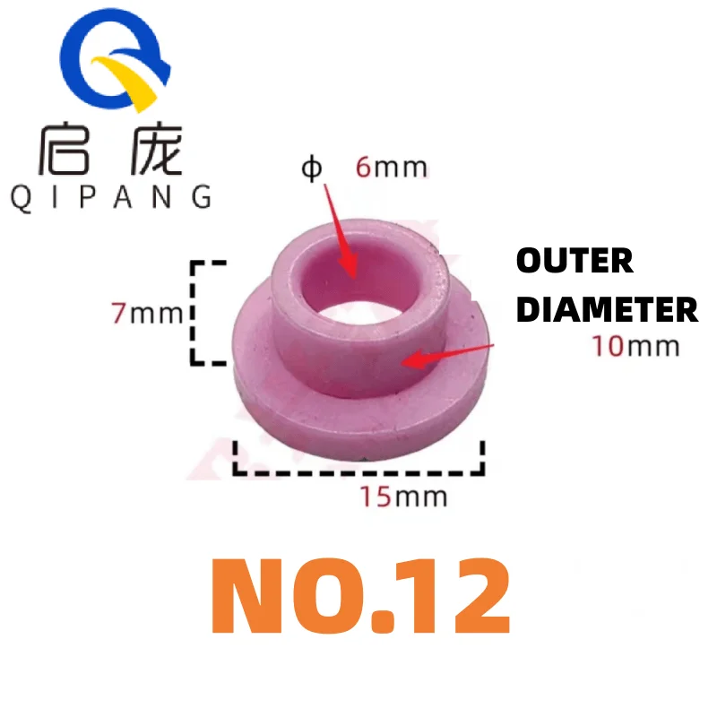Qipang Cerâmica em Forma de u Rosca de Abertura Rosqueamento Resistente ao Desgaste Acessórios de Máquinas Têxteis Olho de Porcelana Alumina 95 99 30 Pcs