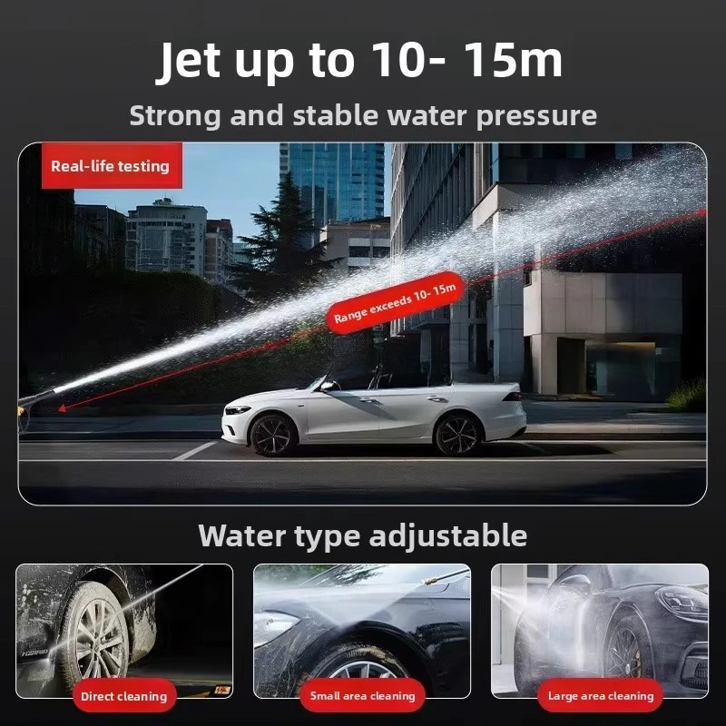 YFY Car Washer High-Pressure Water Gun Household 220V Portable Car Washing Tool Powerful Floor Cleaning Gun High Power