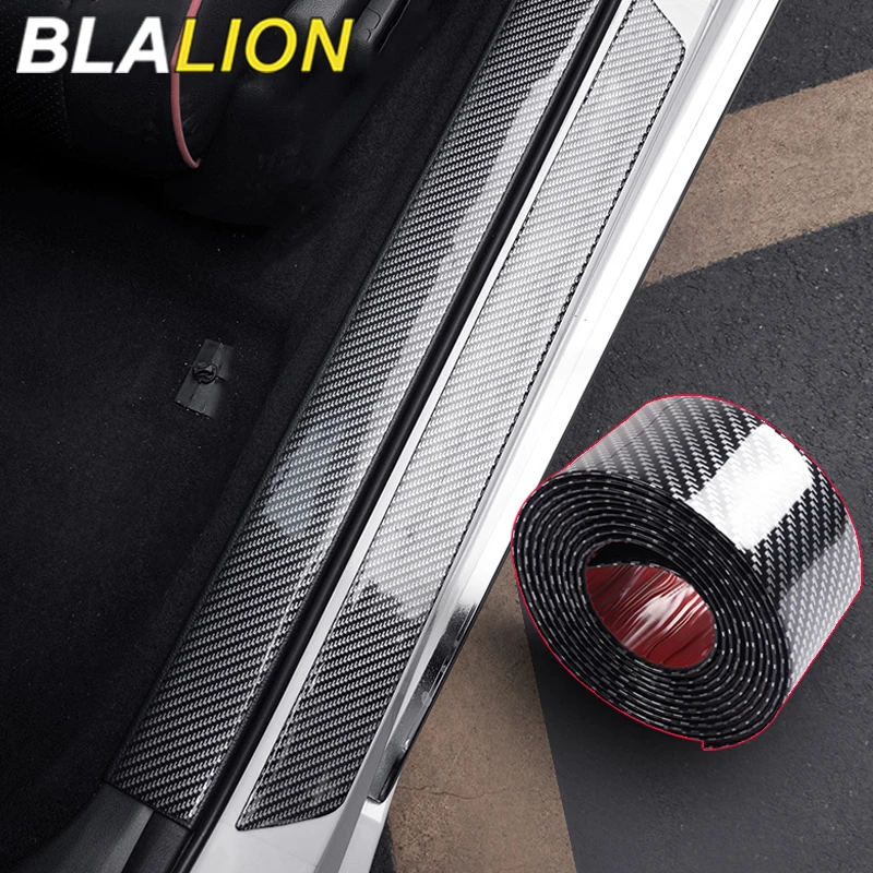 

BLALION Carbon Fiber Car Sticker DIY Paste Protector Strip Auto Door Sill Side Mirror Anti Scratch Tape Waterproof Protect Film