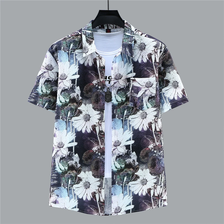 Summer Beach Sets Men Hip Hop Shirts Shorts Plus Size 10XL 11XL Hawaiian Suits Male Streetwear Sets Big Size 11XL 10XL