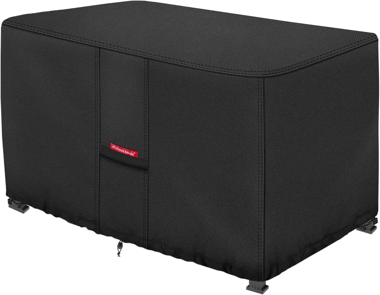 

Patio Fire Pit Cover - Waterproof 600D Outdoor Rectangular Fire Table Cover Deck Box Protector - 48 x 28 inch, Blac