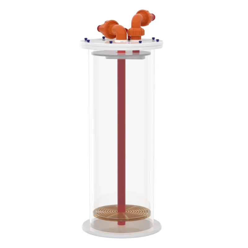 Exterior bioreactor filter aquarium with MBBR filter material for marine and coral fish tanks
