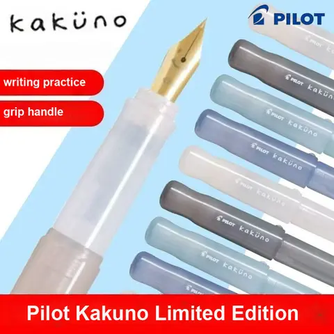 Pilot Kakuno Fountain Pen,Limited Edition Madoromi White (F/M Nib) for Students, Calligraphy& Daily Writing Japanese Stationery