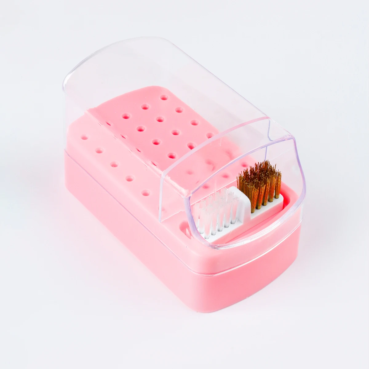 30 holes sanding head storage box with cleaning brush empty box anti-dust split tungsten steel ceramic nail tools image 6