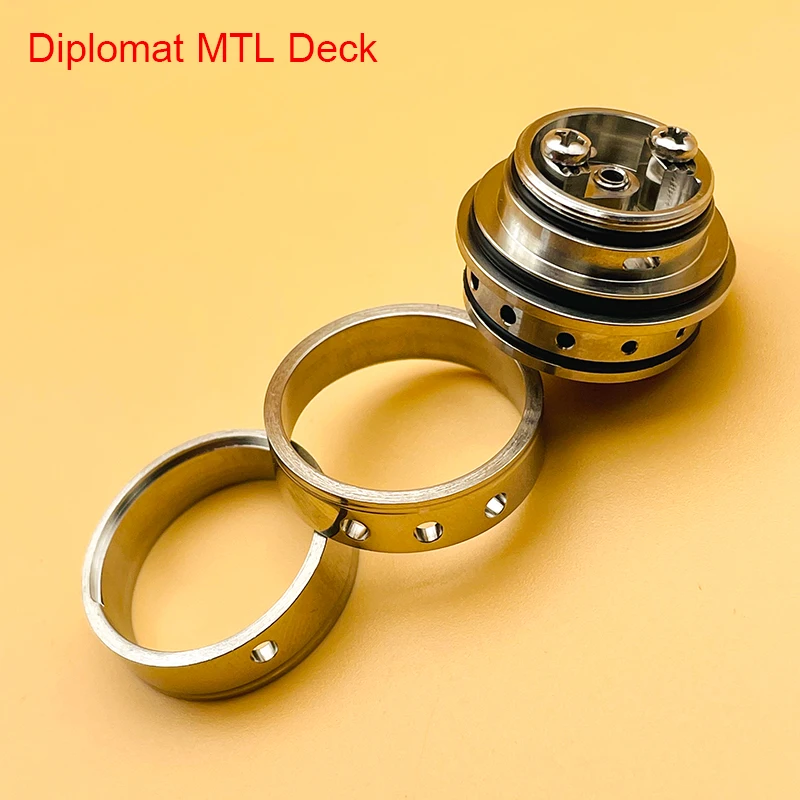 DSX Diplomat RTA MTL/RDL Dek Dasar 23Mm 316ss untuk Diplomat MTL/RDL RTA Alat Penyemprot Aksesori Vape