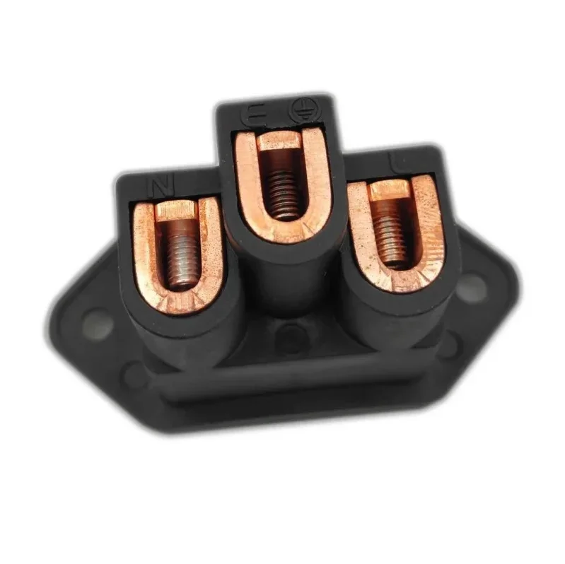 4PCS AC FI-06(G) IEC Inlet 3 Pin Socket AC Elecrtric Connector Pure Copper Gold Plated Audio DIY HIFI Ac Power Socket Connector