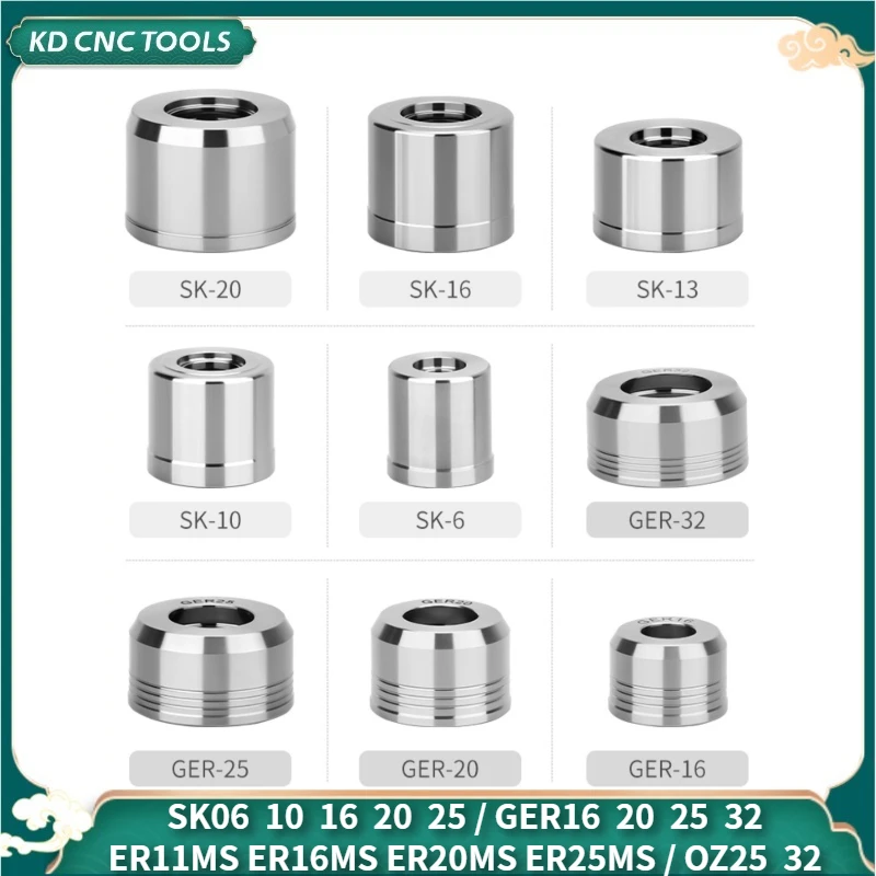 ER11MS ER16MS ER20MS ER11 ER16 ER20 MS nut ER collet chuck nut for ISO ISO20 ISO25 tool holder bracket tool Extension Rod NUT