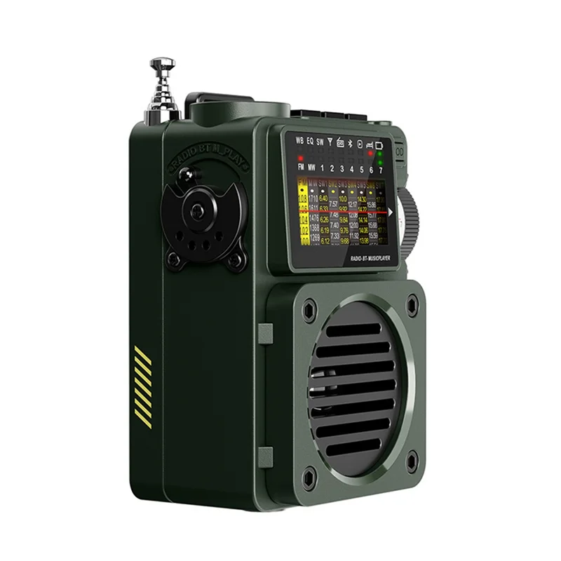 A24U HRD-700 Full Band MW/FM/SW/WB Radio Lettore musicale multimediale portatile Supporta segnale ricevitore scheda Bluetooth TF