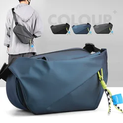 Bolso de hombro para hombre, bolsa de nailon impermeable para deportes al aire libre, correr, ciclismo, cinturón, bolsa de viaje para teléfono de gran capacidad, bandolera