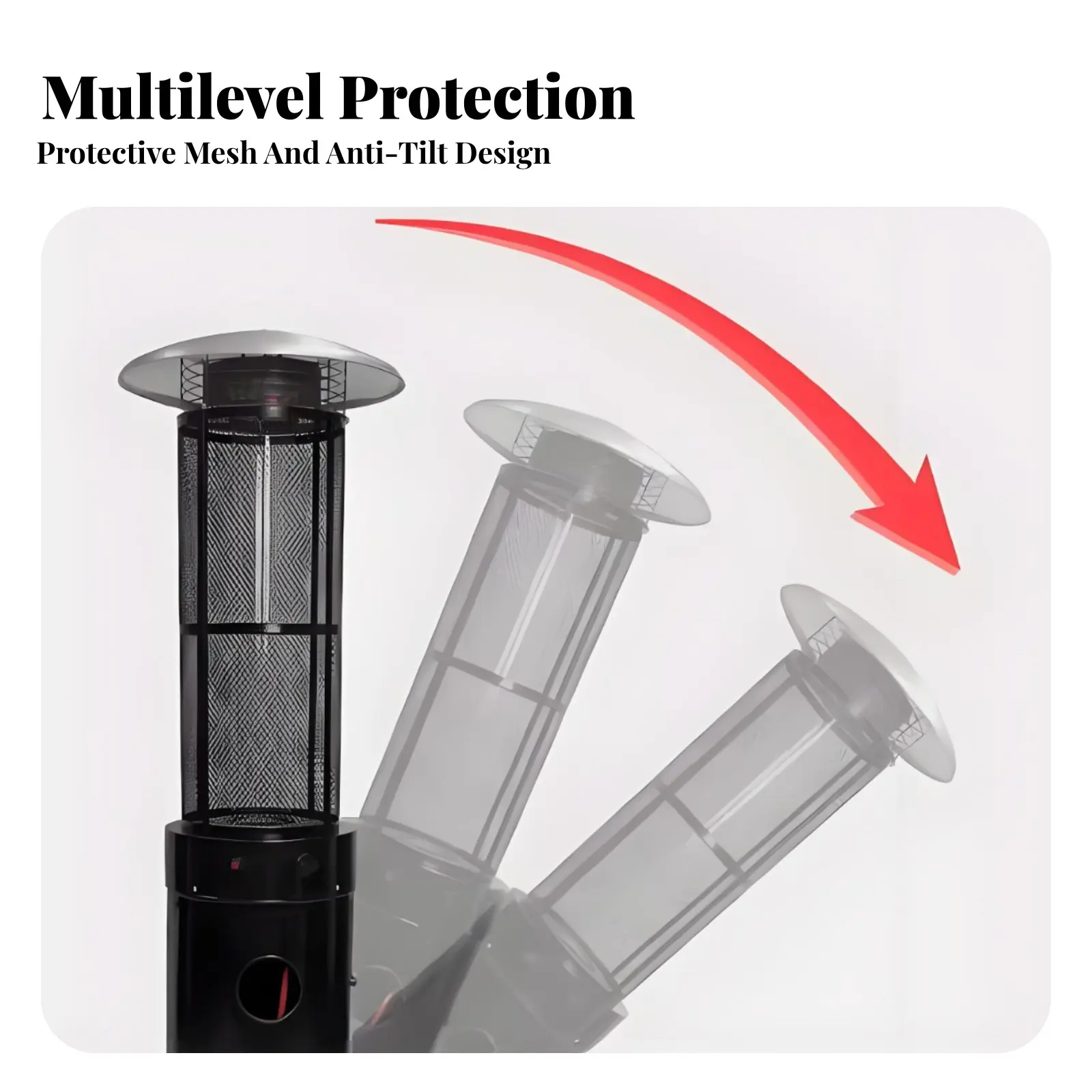 

Patio Gas Heater, Outdoor Liquefied Gas Heating Stove, Round Design, Bar, Garden, Villa, Restaurant