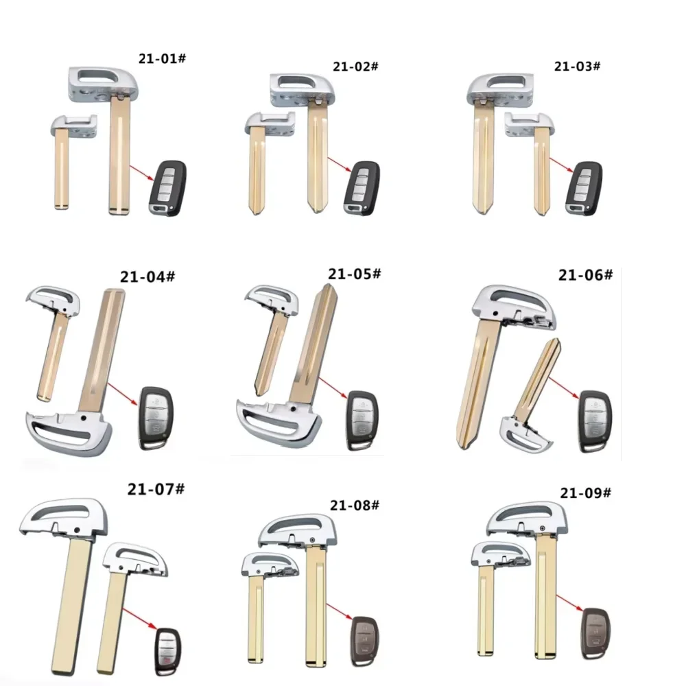 1/5Pcs Smart Emergency Key Blade For Hyundai Tucson Mistra Elantra IX35 Sonata Kia K2 K5 Sportage Santa Fe Equus Azera El