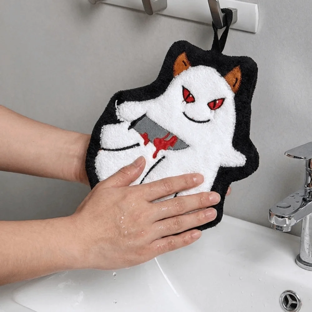 Cute Ultra Absorbent Halloween Hand Towels Quick Drying Soft Kitchen Towels Hanging Coral Fleece Pumpkin Towel Restaurant