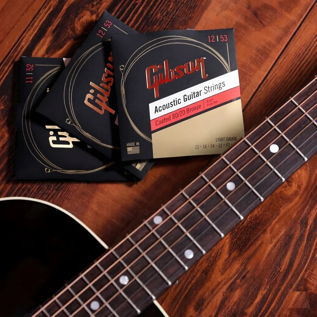 Gibson 10 Set Acoustic Guitar String Set 80/20 Bronze Guitar Beginner Rust-Proof Folk Soundtrack Instrument Electric Accessories view 5