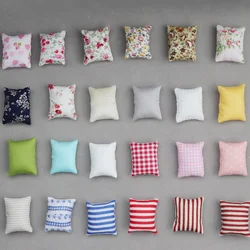 3PCS Cute Flower Pillow Cushions For Sofa Couch Bed For For Doll house 1/12 Dollhouse Miniature Furniture Toys