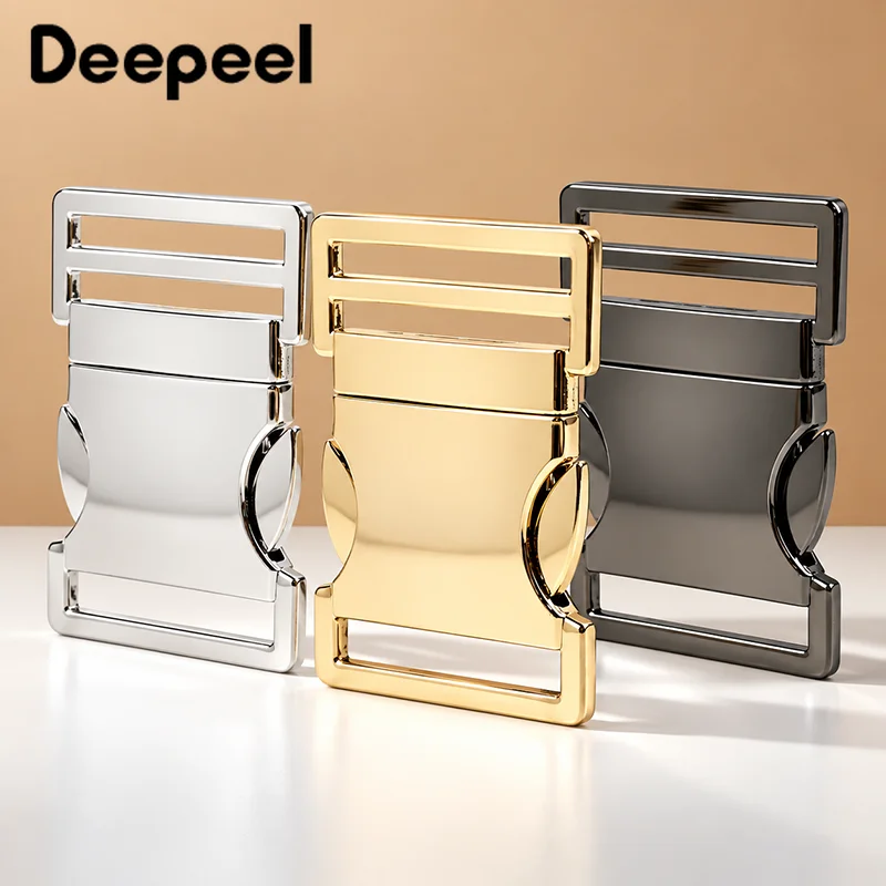 2/5Pcs Metal Release Buckles 20/25/32/38mm Bag Strap Side Adjust Clasp Backpack Carabiner Clips Webbing Belt Buckle Accessories