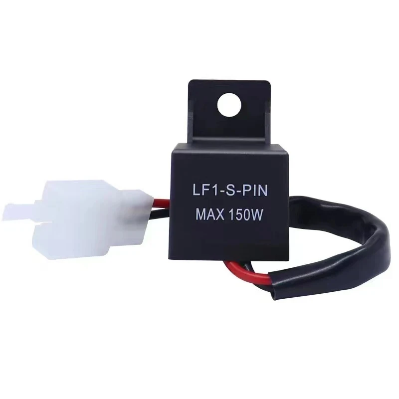 1Pc 12V 2-Pin Motorcycle Electronic LED Flasher Relay 150W LED Turn Signal Bulbs LED Turn Indicator Light Flasher Blinker Relay