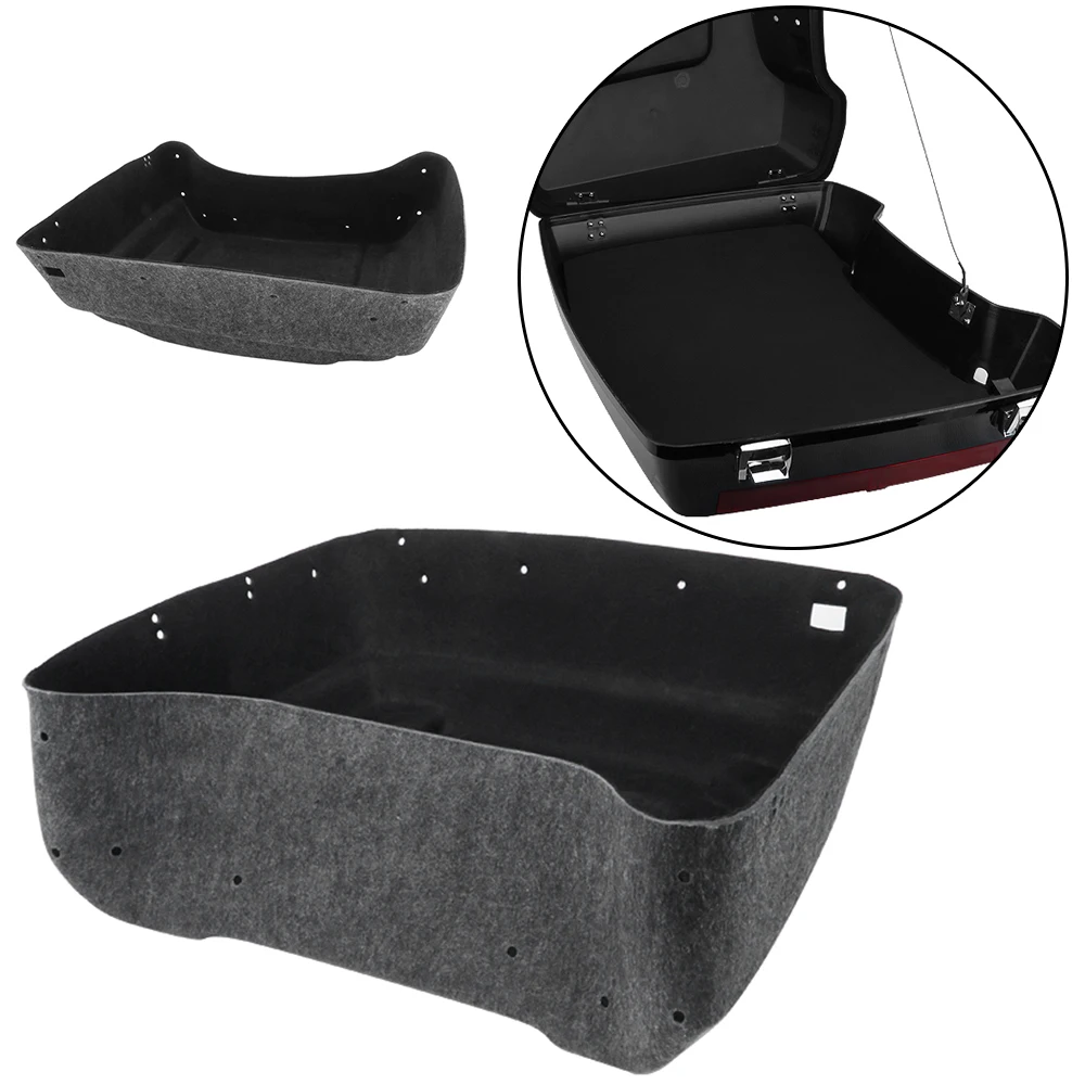 

Motorcycle Gray King Pack Trunk Insert Carpet Liner For Harley Tour Pack Touring Street Glide Electra Glide Road Glide 09-21