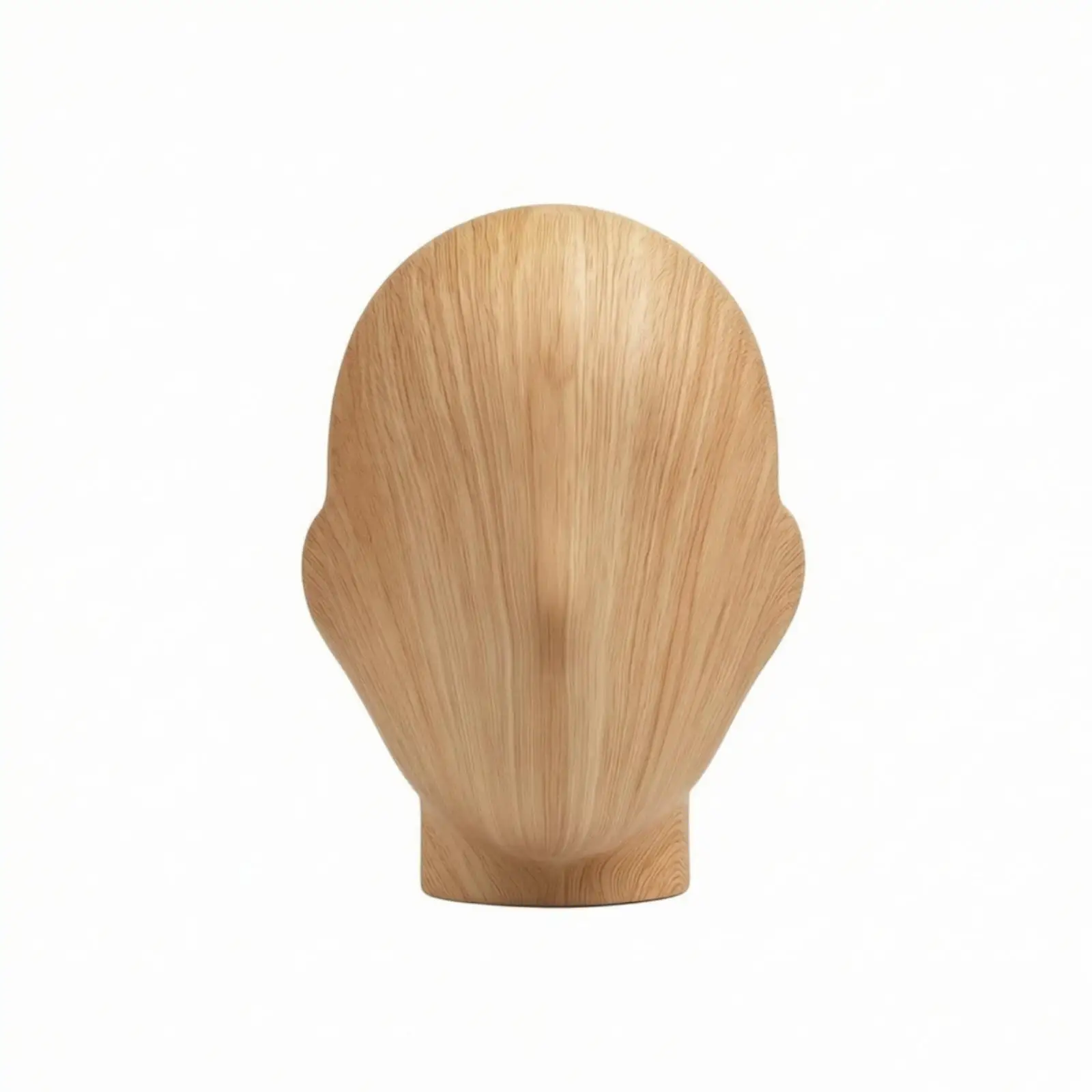Mannequin Head with Wooden Stand Tabletop Hat Display Model Head Wood-Grain Hairpiece Stand for Collectors, Dressing Tables,