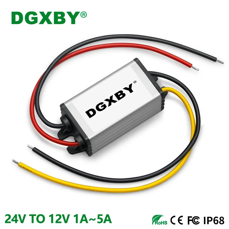 DGXBY 24V to 12V 1A~5A Power Converter 15-40V to 12.1V Step-down Module DC Vehicle Monitoring Suitable For CE Certification