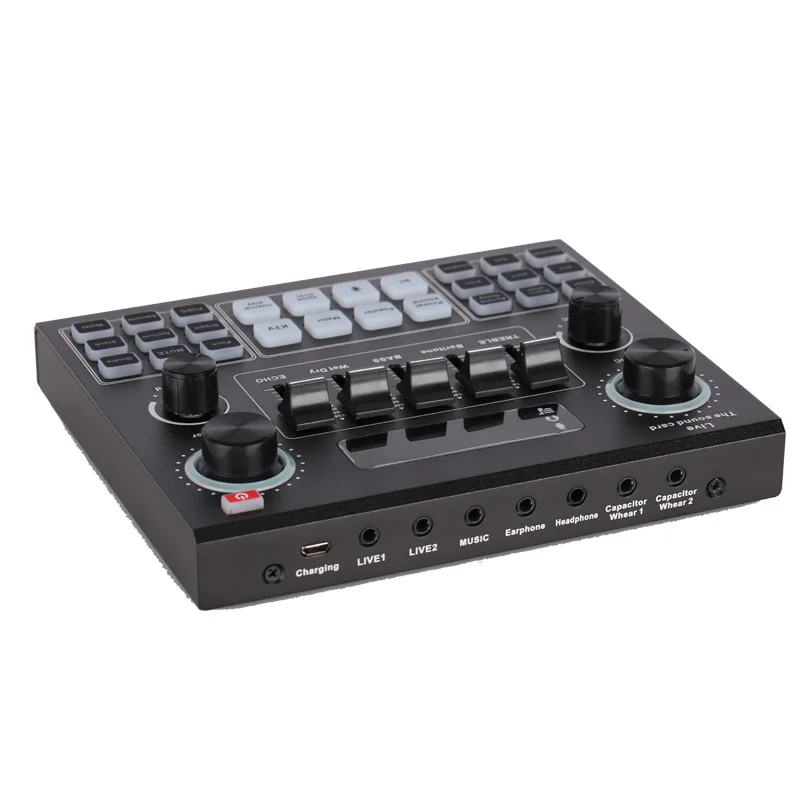 V9 sound card soundcard microphone set USB sound card live broadcast Karaoke computer mobile phone V8 upgraded version