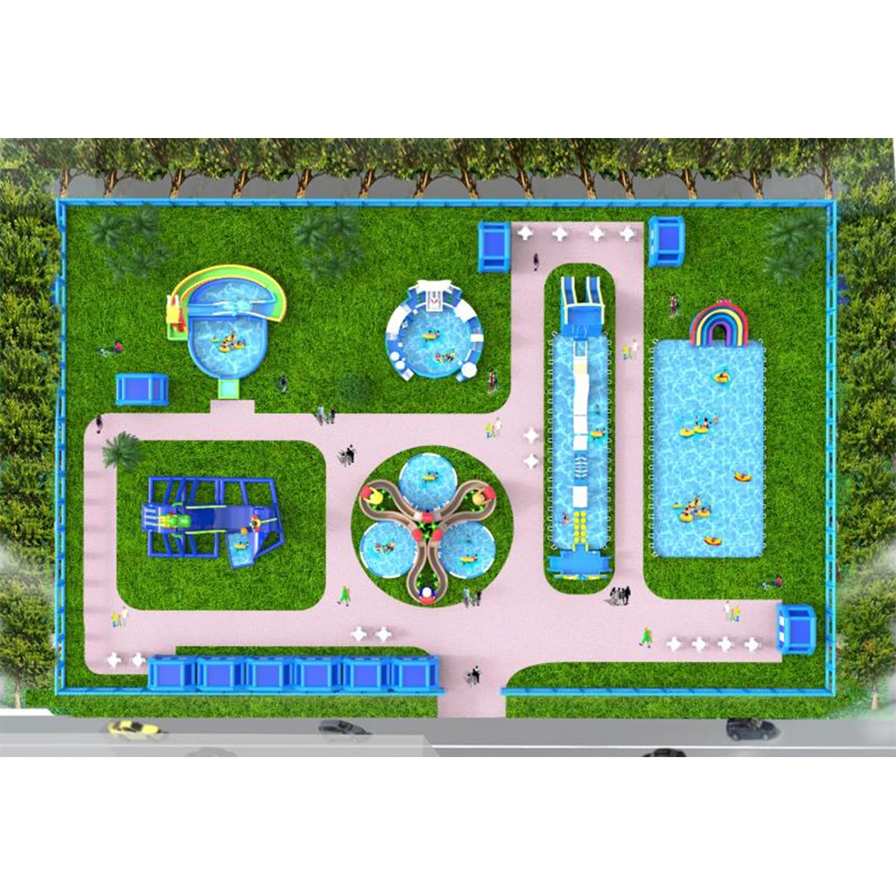 ！@New Design Wholesale Inflatable Commercial Water Park Custom for Playground PVC Material Includes Blower & Repair Kits