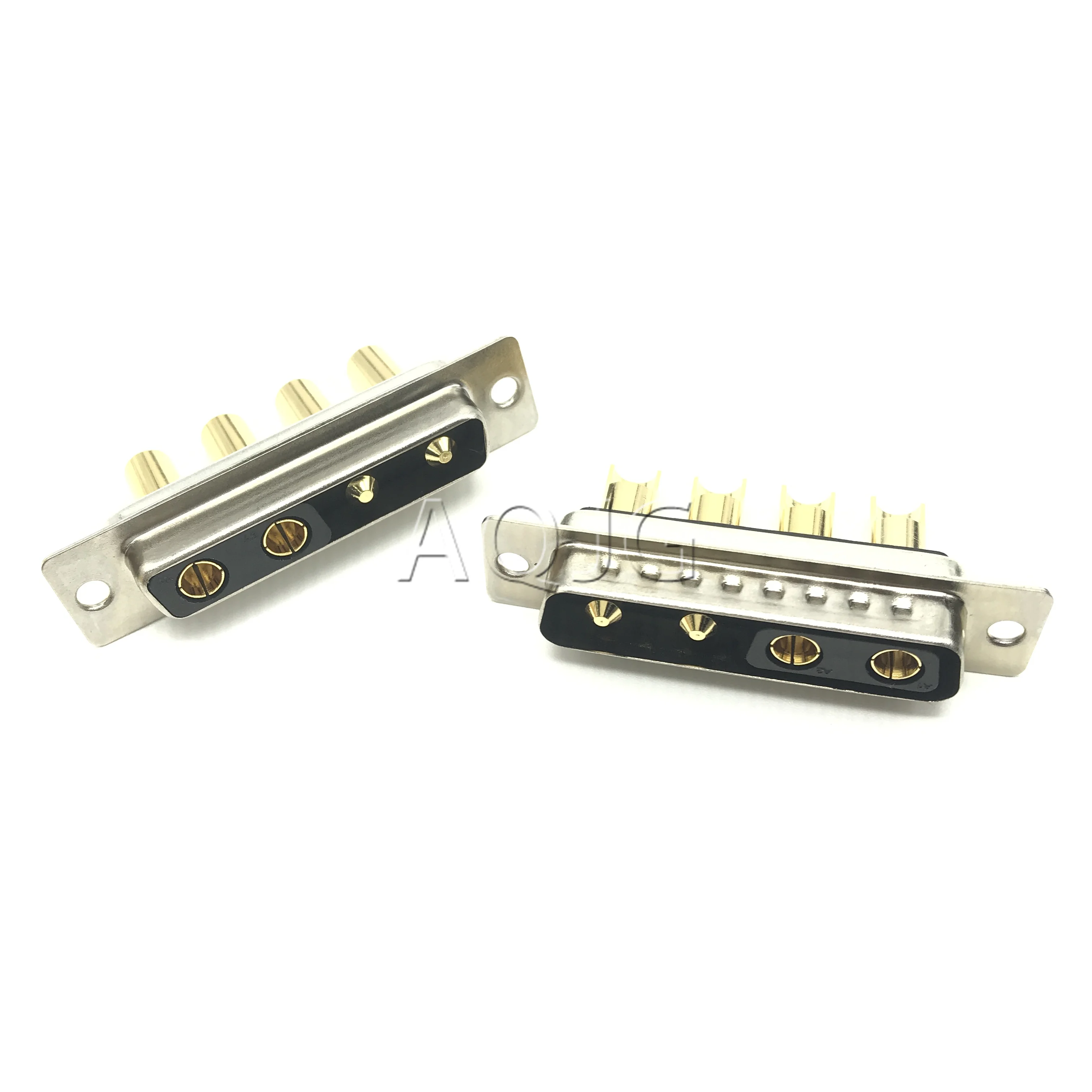 1PCS 4V4 30A 40A Gold plated MALE FEMALE High Current CONNECTOR D-SUB Adapter Solder Type 4pin Plug Socket Welding High Power DB