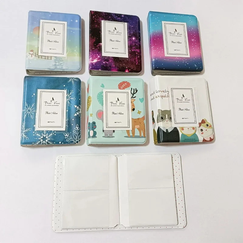 64 Pockets Mini Photo Album CartoonTransparent Photocard Holder Mini  Album Storage Collect Book Name Card Album