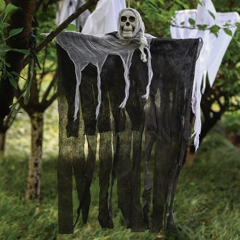 

Lofytain Halloween Decoration Hanging Ghost Hanged Ghosts Skull Skeleton Gauze Ghost Haunted House Horror Props Decorations